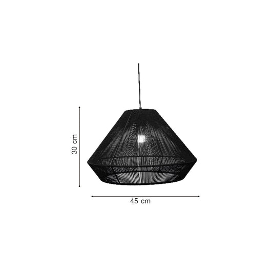 Inlight Κρεμαστό φωτιστικό με καπέλο απο ίνα 1xE27 D:45cm (4057-B)