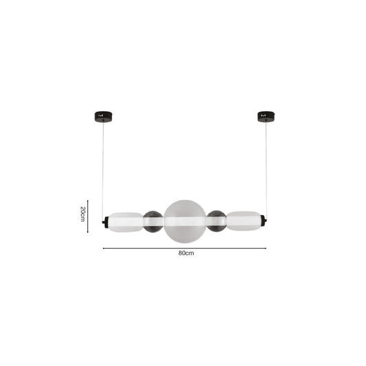 Inlight Κρεμαστό φωτιστικό LED 50W από γυαλί D:80x20cm (4078-Smoky)