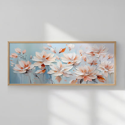 Πίνακας Flowery pakoworld με ψηφιακή εκτύπωση και πλαίσιο 120x2x50εκ