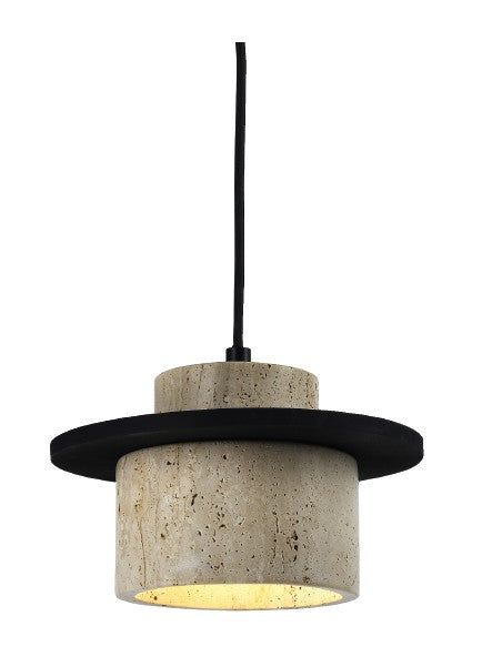 InLight Κρεμαστό φωτιστικό γκρι από travertine marble 1XΕ27 D:20 x 12cm (4095)