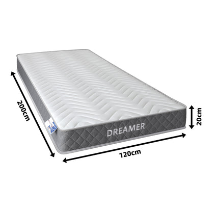 Στρώμα Dreamer pakoworld pocket spring διπλής όψης 20cm 120x200εκ
