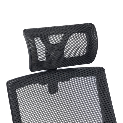Καρέκλα γραφείου Plymot pakoworld mesh χρώμα μαύρο 48x58x112-122εκ
