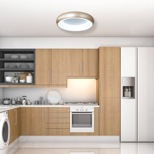 InLight Πλαφονιέρα οροφής LED 36W 3CCT από λευκό ακρυλικό D:60cm (42020-A-White)