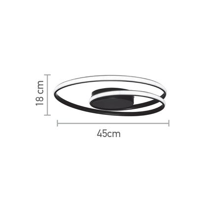 InLight Πλαφονιέρα οροφής LED 36W 3CCT από αλουμίνιο σε χρώμιο απόχρωση D:55cm (42028-CH)