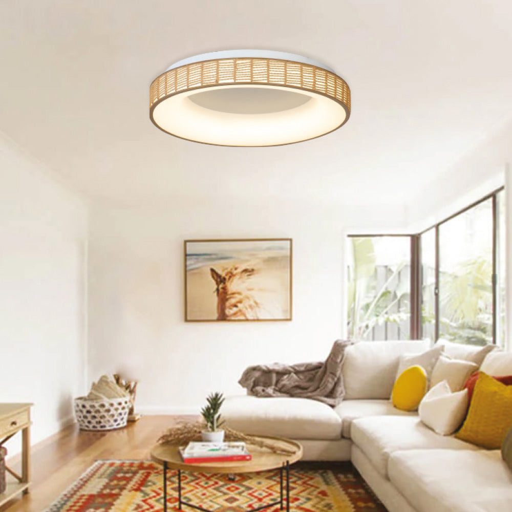 Inlight Πλαφονιέρα Οροφής LED από σχοινί 3CCT, 25W D:50x9,5cm (42042)