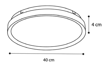 Inlight Πλαφονιέρα οροφής LED 28W 3CCT από λευκό μέταλλο και ακρυλικό D:50x5cm (42044-C-White)