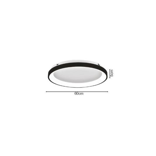 Inlight Πλαφονιέρα οροφής LED 28W 3CCT από λευκό μέταλλο και ακρυλικό D:60x5cm (42044-B-White)