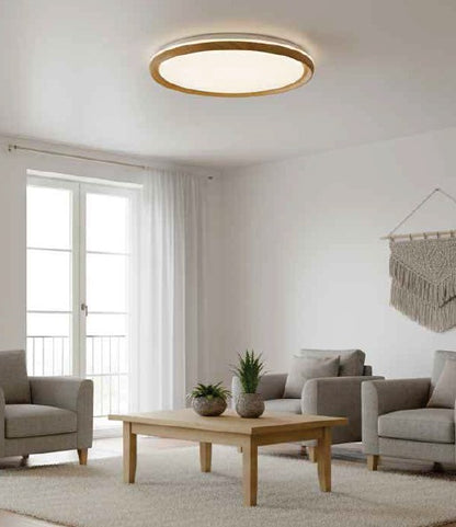 InLight Πλαφονιέρα οροφής από ξύλο, 27W 4CCT αλουμίνιο (42052-B)