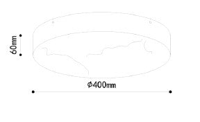 InLight Φωτιστικό οροφής, LED 36W Alabaster &amp; ritine, 3960 lm, 3CCT (by switch on base) D:40x6cm (42053-C)