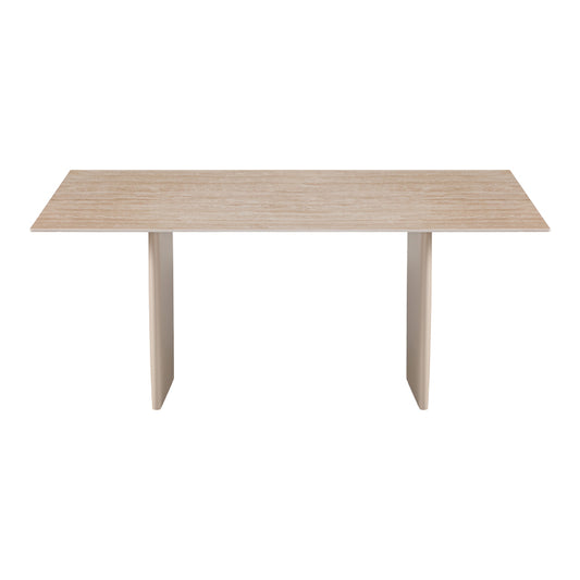 Τραπέζι Releno pakoworld sintered stone σε όψη τραβερτίνας 180x90x75εκ