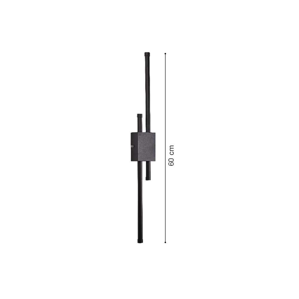 Inlight Επιτοίχιο φωτιστικό LED 19W 3CCT από μαύρο μέταλλο (43046-BL)