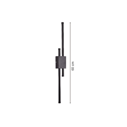Inlight Επιτοίχιο φωτιστικό LED 19W 3CCT από μαύρο μέταλλο (43046-BL)