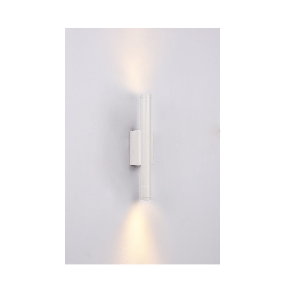 Inlight Επιτοίχιο φωτιστικό LED 2*5W 3000K σε λευκή απόχρωση απο αλουμίνιο D:30x6cm (43061-White)