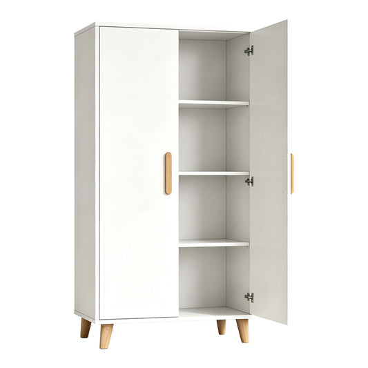 Ντουλάπι Tamera pakoworld λευκό με φυσική απόχρωση MDF 60x30x120εκ