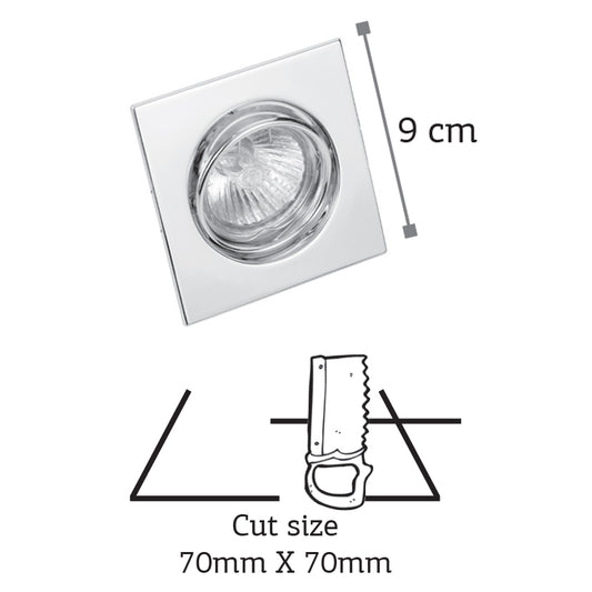 InLight Χωνευτό σποτ από χρυσό μέταλλο 1XGU10 D:9cm (43278-Χρυσό)