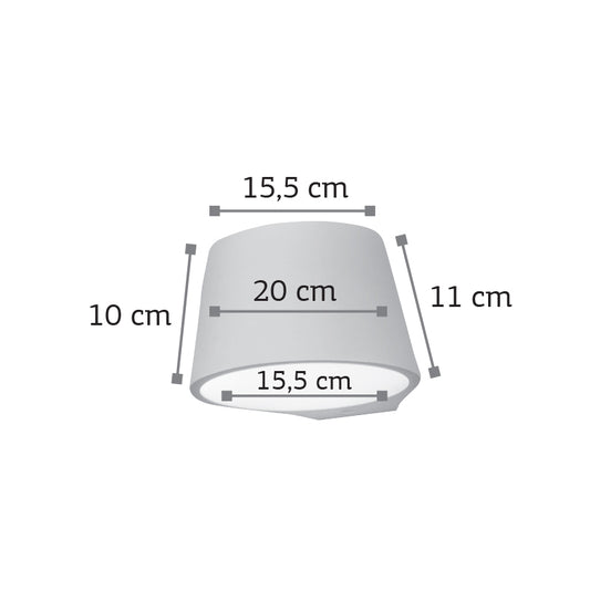 InLight Επιτοίχιο φωτιστικό λευκό από γύψο 1XE14 D:15,5cm (43375)