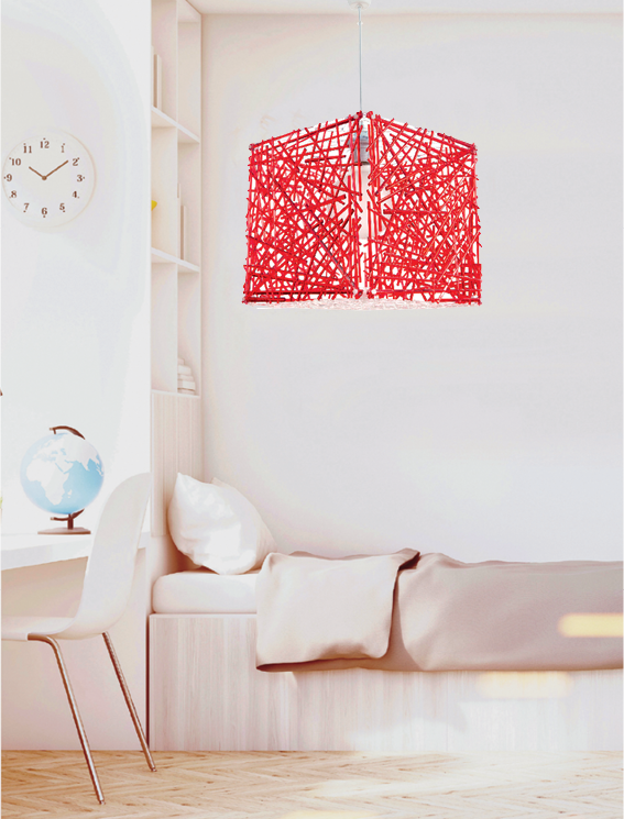 InLight Κρεμαστό φωτιστικό από μπλε plexiglass 1XE27 D:30cm (4339-Μπλε)