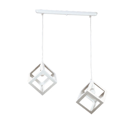 InLight Κρεμαστό φωτιστικό από λευκό μέταλλο 2XE27 D:40cm (4400-2-WH-ΡΑΓΑ)