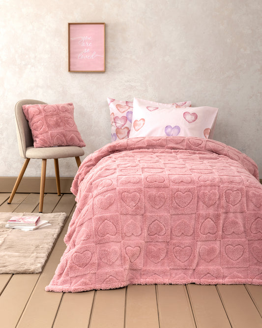 Κουβέρτα Μονή 160×220 – Amoria Pink 37267 | NIMA HOME