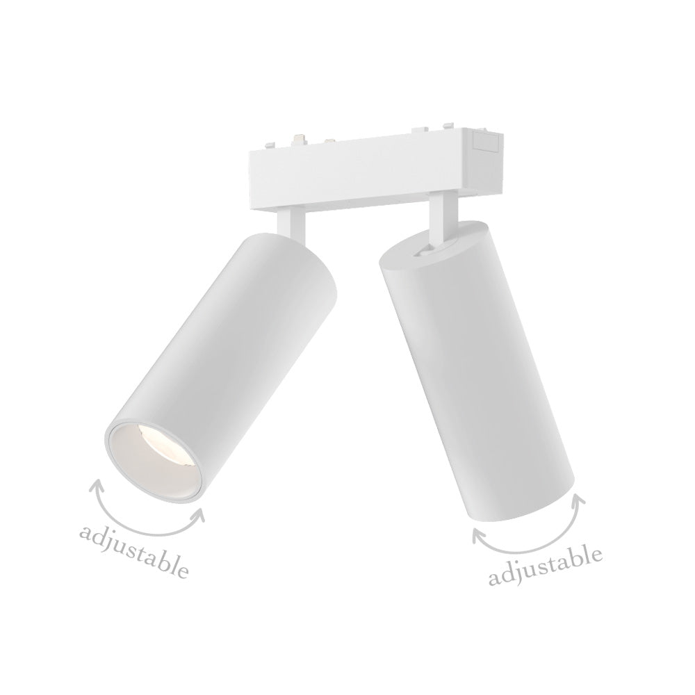 InLight Φωτιστικό LED 2x9W 3000K για Ultra-Thin μαγνητική ράγα σε λευκή απόχρωση D:16cmX4,4cm (T03801-WH)
