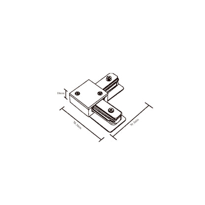 InLight Σύνδεσμος L Λευκός Μονοφασικής Ράγας (TC1-029-WH)
