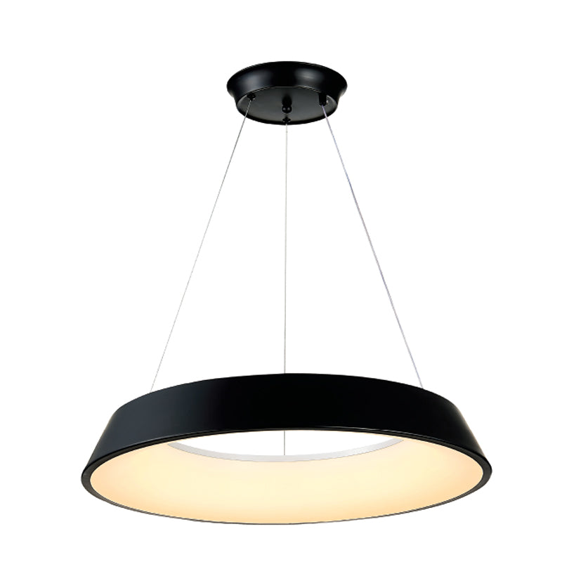 InLight Κρεμαστό φωτιστικό LED 50W 4000K από μαύρο μέταλλο και ακρυλικό D:60,5cm (6010-Α)