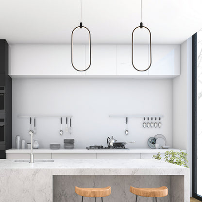 InLight Κρεμαστό φωτιστικό LED 14W 3000K σε μαύρη απόχρωση D:17cm (6058-BL)