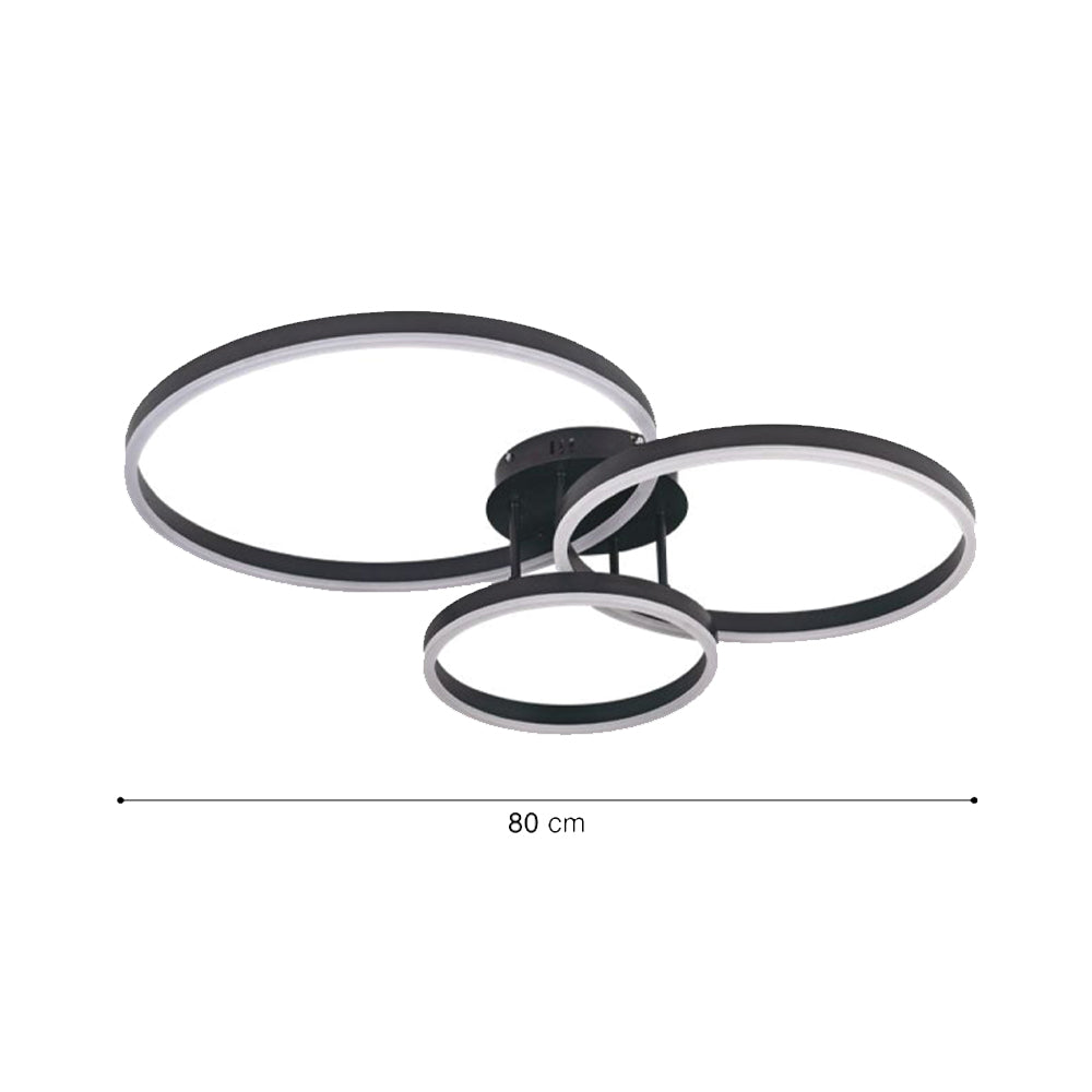 Inlight Φωτιστικό  οροφής LED 75W 3CCT (by switch on base) D:80cm (6094-A-Silver)