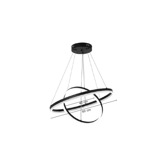 Inlight Κρεμαστό φωτιστικό LED 58W 3CCT (by switch on base) D:60cm (6095-B-Golden)