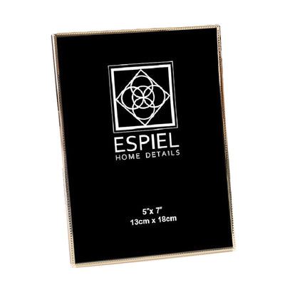 ΚΟΡΝΙΖΑ ΜΕΤΑΛΛΙΚΗ ΜΕ ΧΡΥΣΟ ΠΛΑΙΣΙΟ 20X25 - ESPIEL FAM752