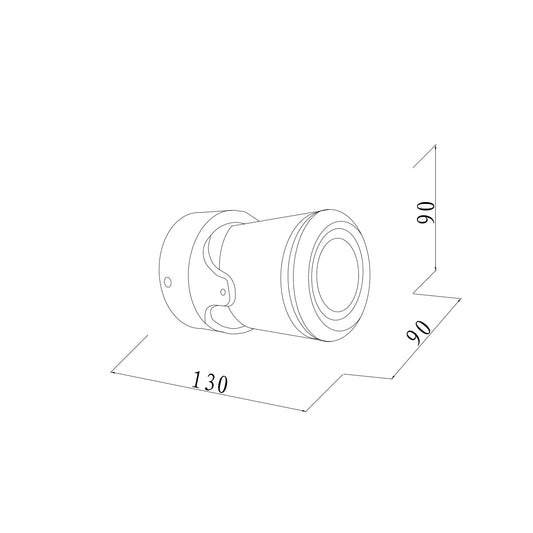 it-Lighting Crescent 1xGU10 Outdoor Spot White D:90x90x130mm (80206024)