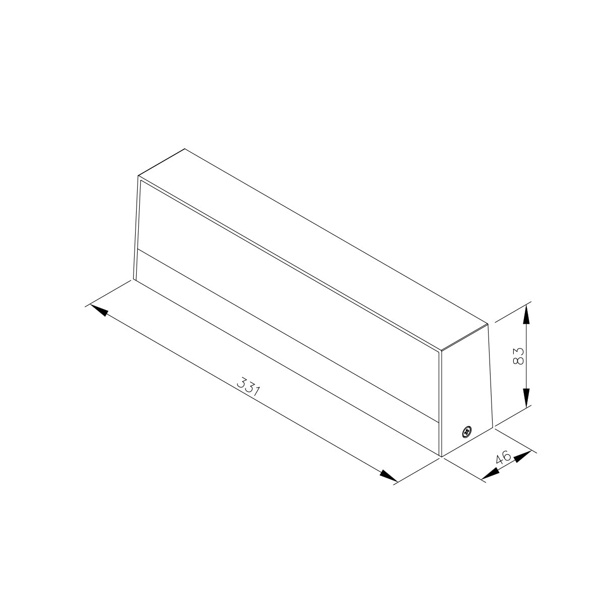 it-Lighting Gio LED 16W 3CCT Outdoor Up-Down Wall Lamp White D:46x83x331mm (80206320)
