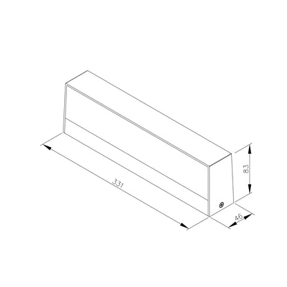 it-Lighting Gio LED 16W 3CCT Outdoor Up-Down Wall Lamp Anthracite D:46x83x331mm (80206340)
