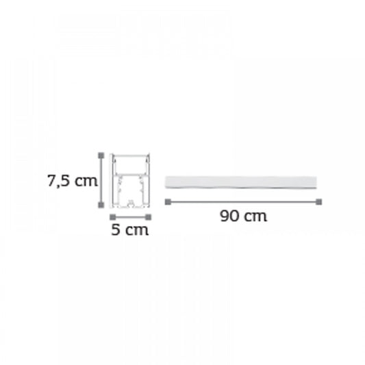 InLight Κρεμαστό φωτιστικό LED 30W 3CCT (By Switch) από αλουμίνιο σε λευκή απόχρωση D:90cm (6072-90-WH)