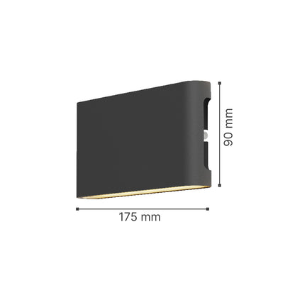InLight Niskey - LED 10W 3CCT Up and Down Wall Light in Anthracite Color (80204140)