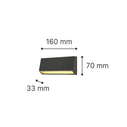 it-Lighting Blue LED 3W 3CCT Outdoor Wall Lamp White D:16cmx7cm (80202220)