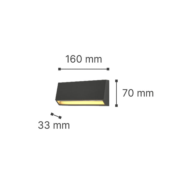 it-Lighting Blue LED 3W 3CCT Outdoor Wall Lamp Grey D:16cmx7cm (80202230)