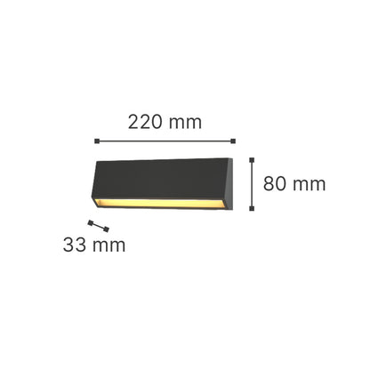 it-Lighting Blue LED 4W 3CCT Outdoor Wall Lamp Grey D:22cmx8cm (80202330)