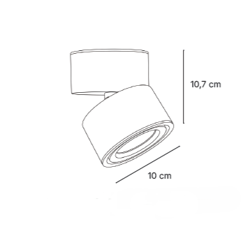 InLight Φωτιστικό Σποτ Οροφής LED 15W, 3CCT, Λευκό, D:10x10,7cm (9095-White)
