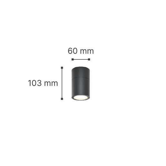 it-Lighting Chelan 1xGU10 Outdoor Ceiling Down Light Grey D:10.3cmx6cm (80300134)