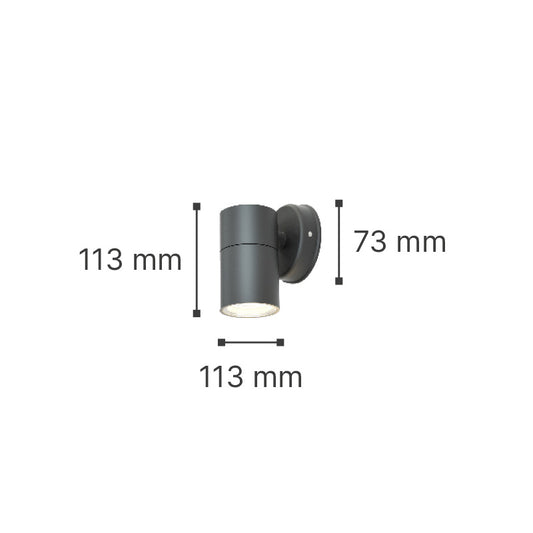 it-Lighting Eklutna 1xGU10 Outdoor Wall Lamp White D:11.3cmx11.3cm (80200524)