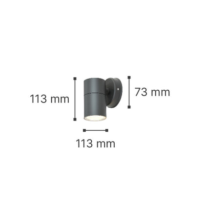 it-Lighting Eklutna 1xGU10 Outdoor Wall Lamp White D:11.3cmx11.3cm (80200524)