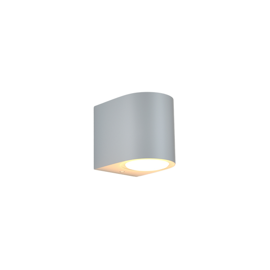 it-Lighting Powell 1xGU10 Outdoor Up or Down Wall Lamp Grey D:9cmx8cm (80200234)