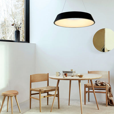 InLight Κρεμαστό φωτιστικό LED 36W 4000K από μαύρο μέταλλο και ακρυλικό D:50,5cm (6010-Β)