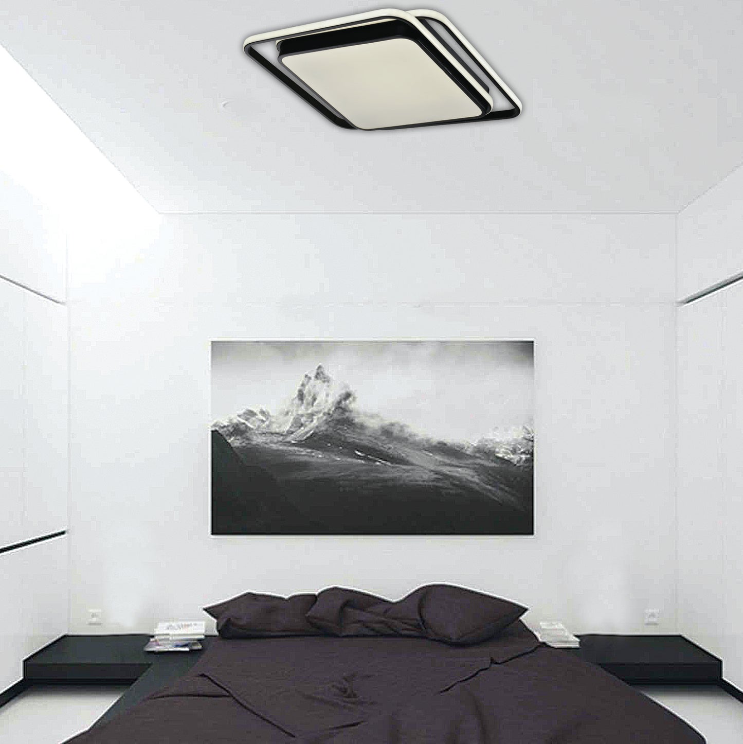 InLight Φωτιστικό Οροφής LED Μαύρο 30W – Πλαφονιέρα 4CCT (42171-Μαύρο)