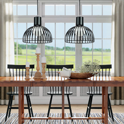 InLight Κρεμαστό φωτιστικό από μαύρο μέταλλο 1XE27 D:25cm (4346-Β-BL)