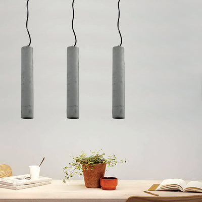 InLight Κρεμαστό φωτιστικό γκρι από τσιμέντο 1XE27 D:7cm (4435)