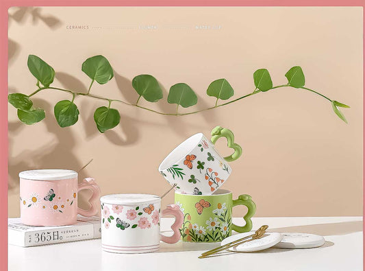 ΚΟΥΠΑ ΚΕΡΑΜΙΚΗ ΠΕΤΑΛΟΥΔΕΣ ΜΕ ΚΑΠΑΚΙ & ΚΟΥΤΑΛΑΚΙ - MUG 2335