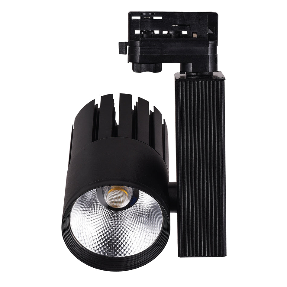 InLight Σποτ τριφασικής ράγας LED 30W 3000K σε μαύρη απόχρωση D:10cmX20cm (T00801-BL)