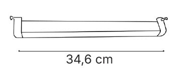 InLight Γραμμικό φωτιστικό LED 20W 3000K για μονοφασική ράγα σε μαύρη απόχρωση D:30cmX3,3cm (T02601-BL)